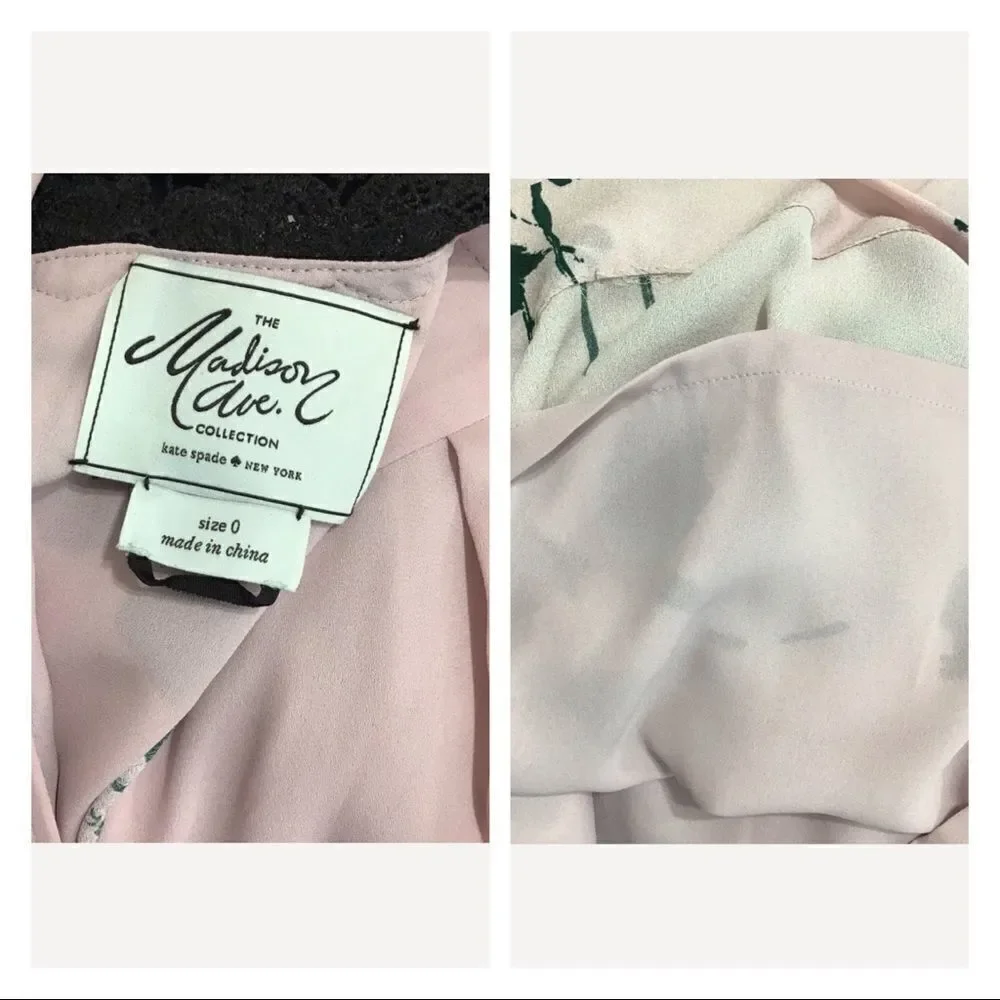 Kate Spade Pink Diletta Rose Mini Dress From The Madison Ave Collection Size 0